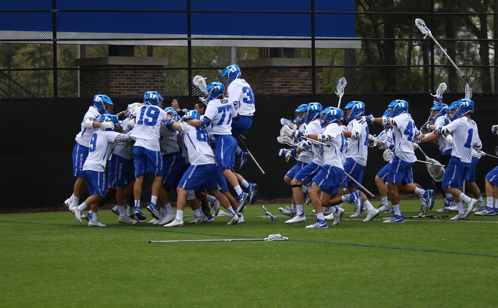 <p>Duke trailed 11-6 at halftime and 14-10 entering the fourth quarter before a 5-0 run gave the Blue Devils their first lead of the day.</p>