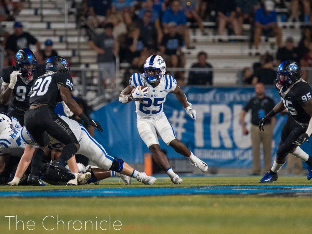 Deon Jackson, one of five Duke captains for the upcoming season, will look to jumpstart the Blue Devil offense on the ground.