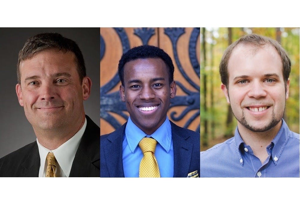 <p>The three new trustees are Rhett Mabry, incoming president of The Duke Endowment, and recent Duke graduates Christopher Paul and Jamal Edwards.</p>