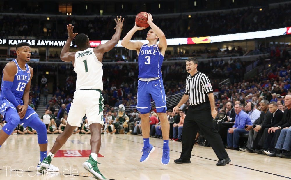 <p>Grayson Allen scored a career-high 37 points and shot 7-of-11 from beyond the arc.</p>