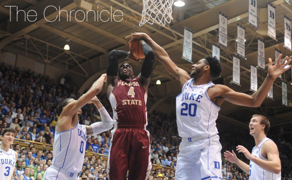 <p>Florida State star Dwayne Bacon and the Seminoles went from the No. 11 seed to the second seed in the conference tournament in just one year.&nbsp;</p>
