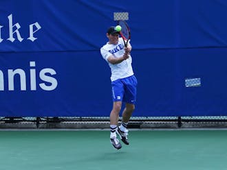 Senior Daniel McCall picked up a win at sixth singles Sunday, but the Blue Devils could not hold onto their 3-1 loss as Georgia Tech stormed back.