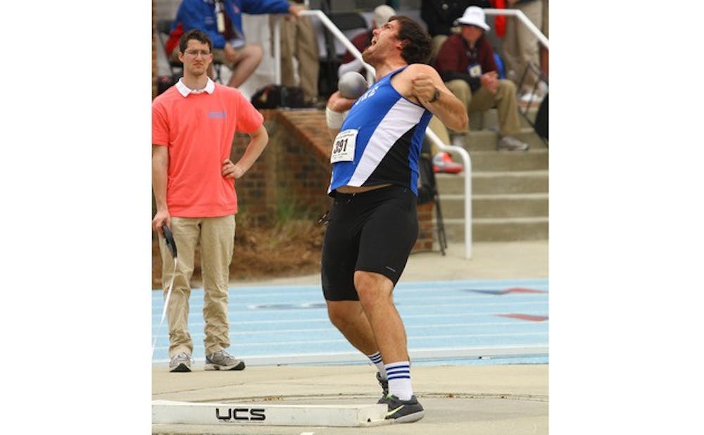Another strong effort from thrower Stephen Boals highlighted a strong effort from the Blue Devils in their final outdoor preseason meet.