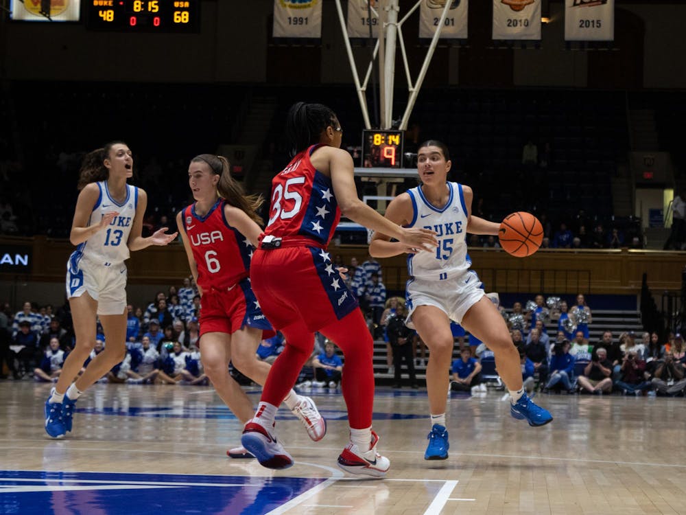 Emma Koabel on the court against Team USA last fall.