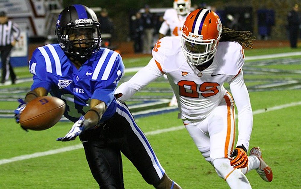 The Blue Devils were able to find some success through the air against Clemson, recording two passing touchdowns on 257 yards receiving.
