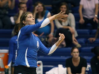Senior Claire Smalzer and Duke currently sit in a tie for first in the ACC. The team hosts Clemson and Georgia Tech this weekend.