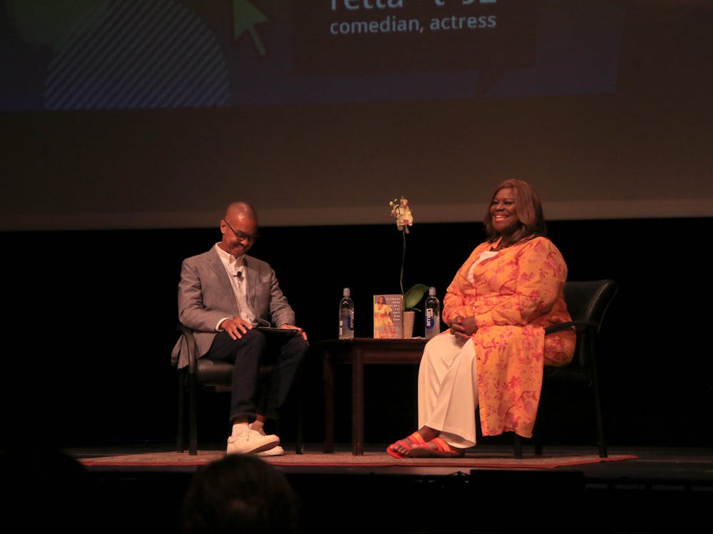 <p>Actress Retta, Trinity ‘92, returned to campus Saturday to speak with Gary Bennett, vice provost for undergraduate education, as part of the Sophomore Spark Summit.</p>