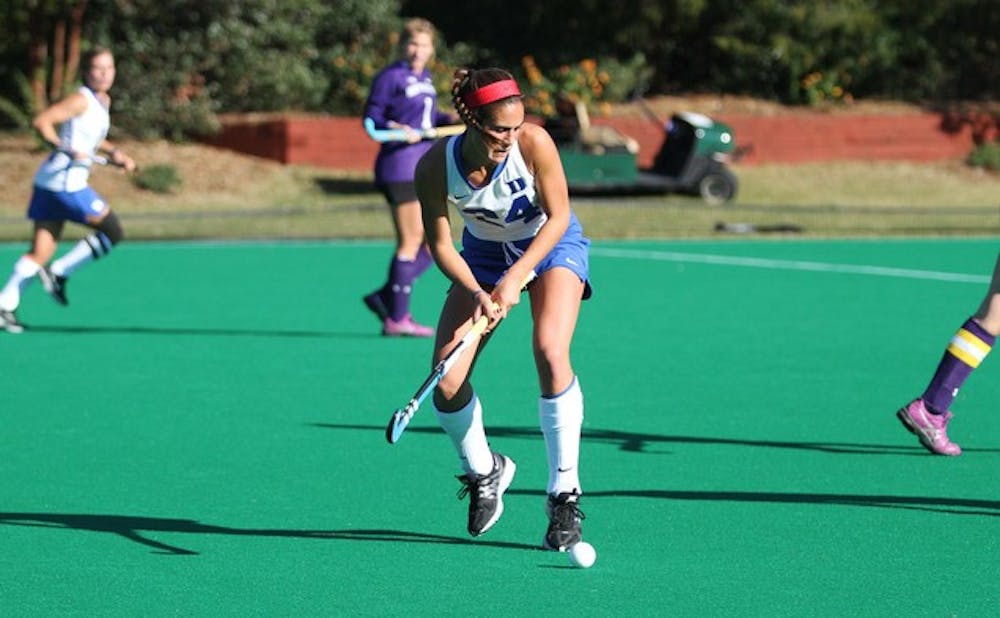 <p>Senior Aileen Johnson and the Blue Devils will meet two in-state rivals this weekend as they get ready for the regular season.</p>