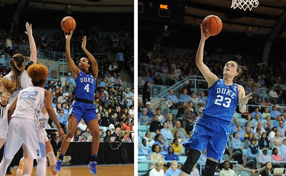 <p>Lexie Brown and Rebecca Greenwell led the Blue Devils to a 25-4 regular season, including six wins against top-20 competition.&nbsp;</p>
