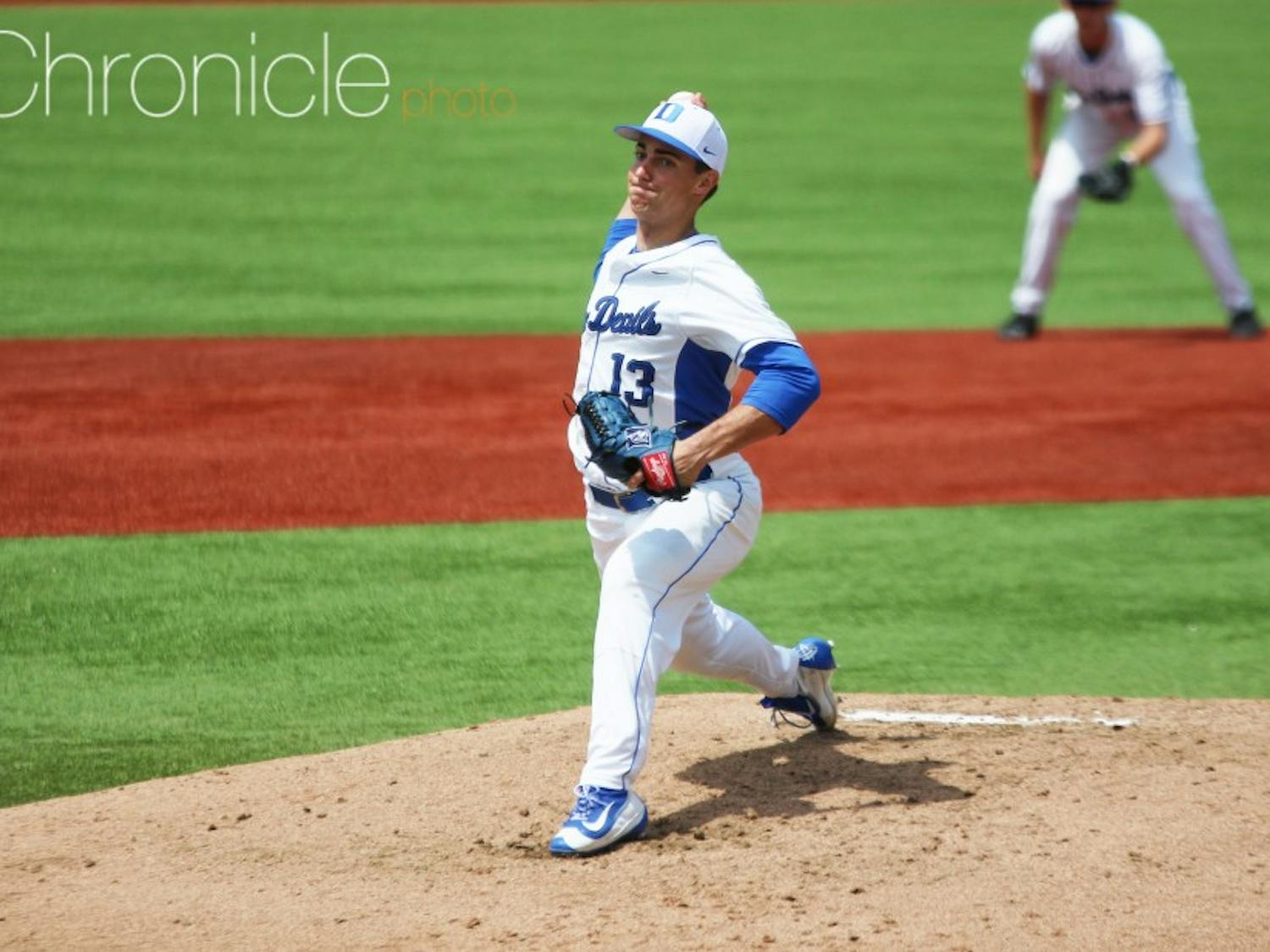 Ryan Day surrendered just two runs in a career-high eight innings Saturday, but the Blue Devil offense did not give him enough support for a win.