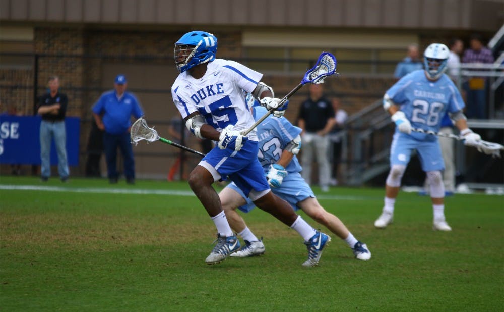 <p>Senior Myles Jones became the first Blue Devil midfielder in history to reach 100 career goals earlier this season.</p>