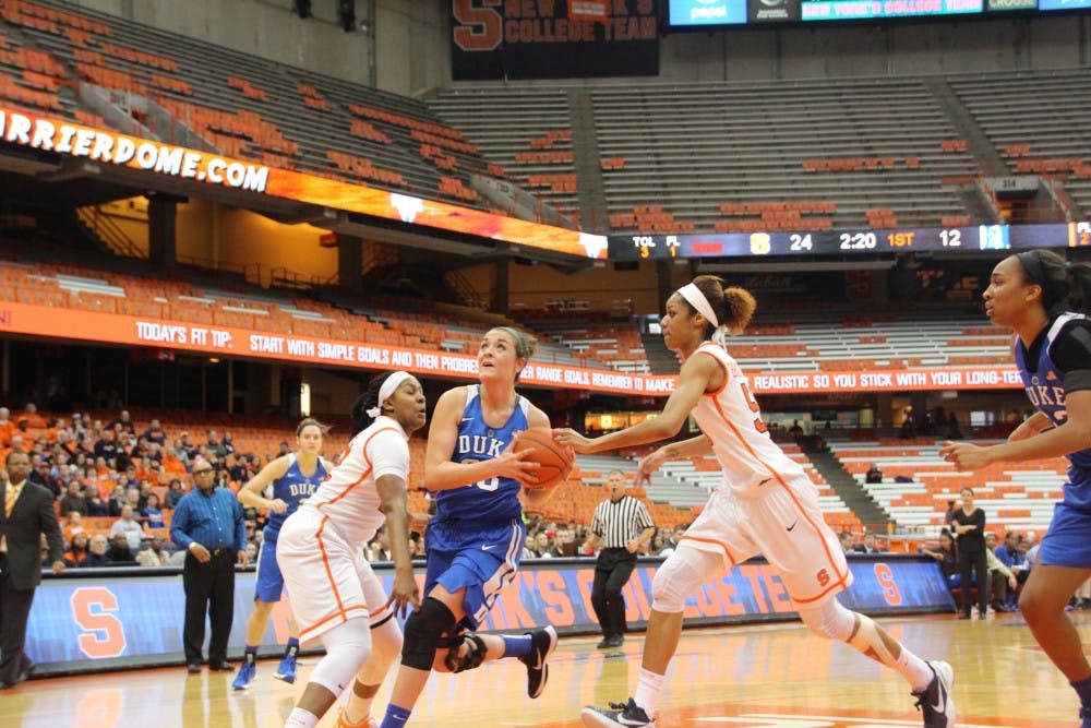 Redshirt sophomore Rebecca Greenwell scored eight points, including Duke's only two 3-pointers.