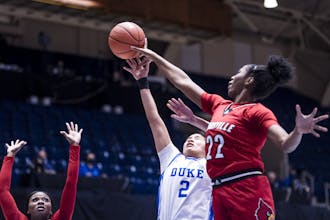 The Blue Devils stayed close in the first half, but the Cardinals ultimately pulled away.