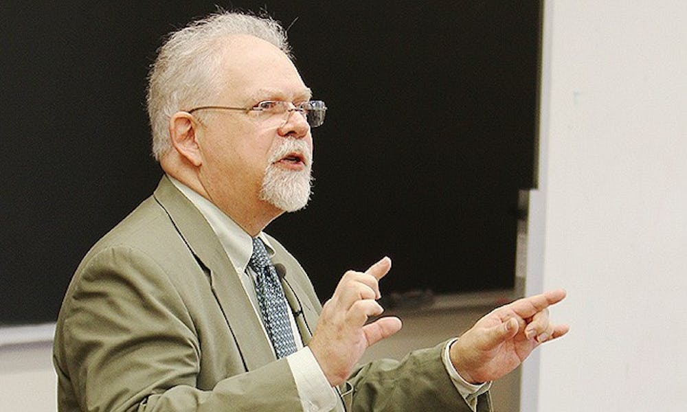 Richard Bulliet, professor of history at Columbia, speaks in the Social Sciences Building Monday.