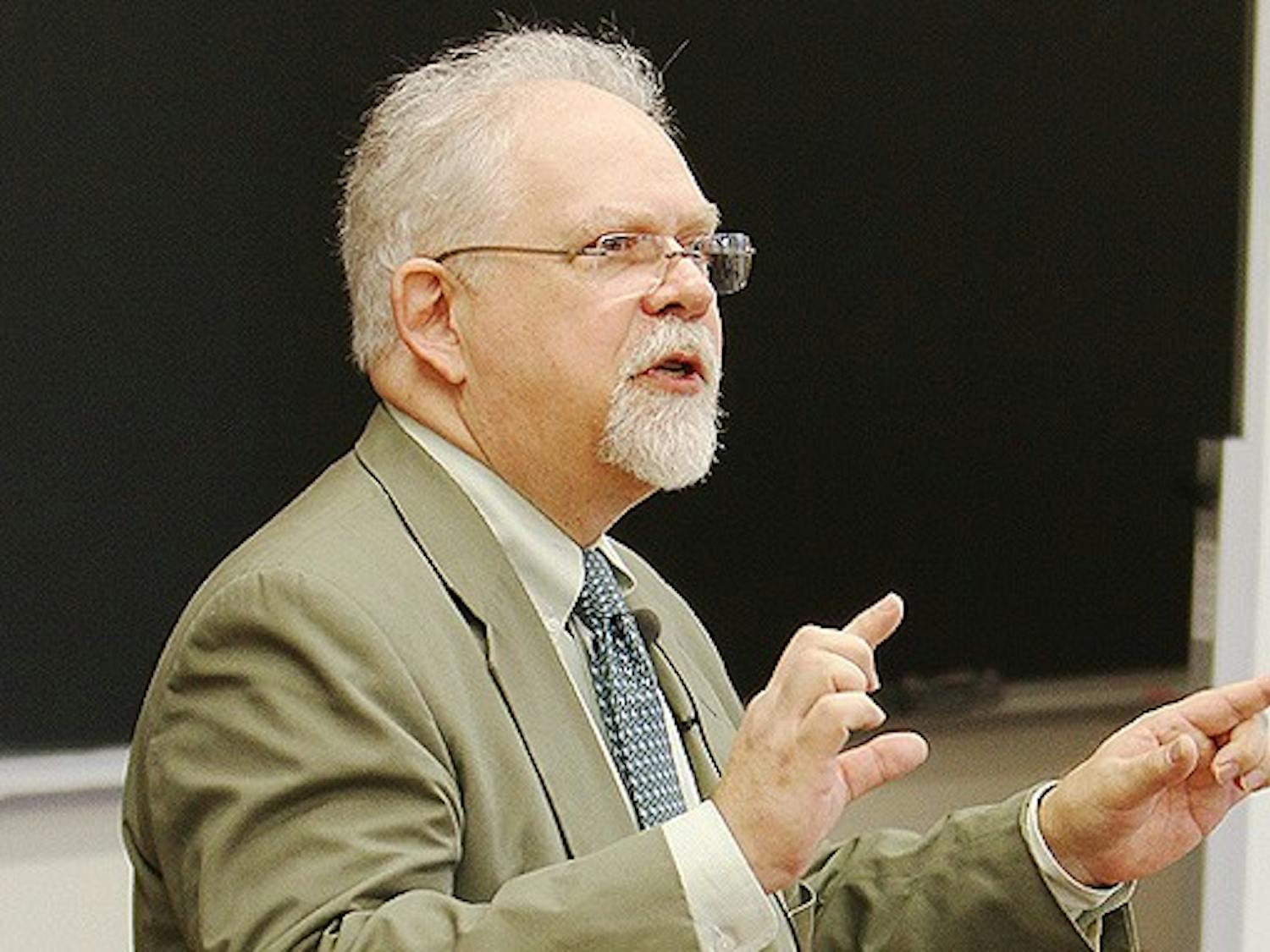 Richard Bulliet, professor of history at Columbia, speaks in the Social Sciences Building Monday.