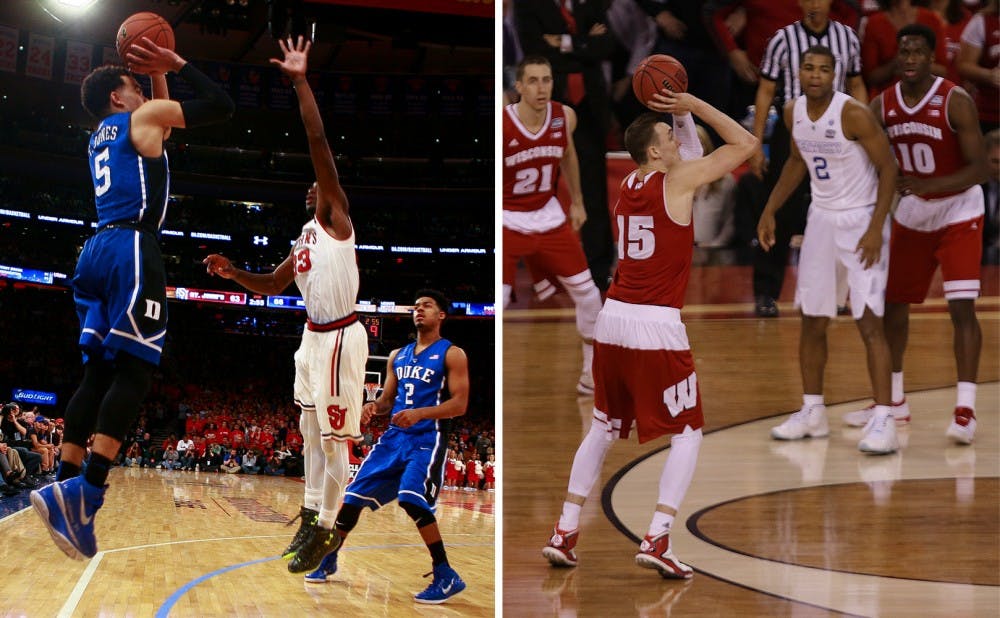 Tyus Jones and Sam Dekker will likely have the ball in their hands a lot if Monday night's title game is close late.