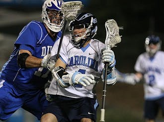 Freshman Jordan Wolf led the Blue Devils with four goals in their road victory over No. 6 North Carolina.