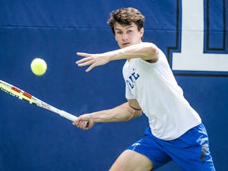 Sophomore Garrett Johns faced off against Henri Squire, who is the No. 13 college singles player in the nation. 