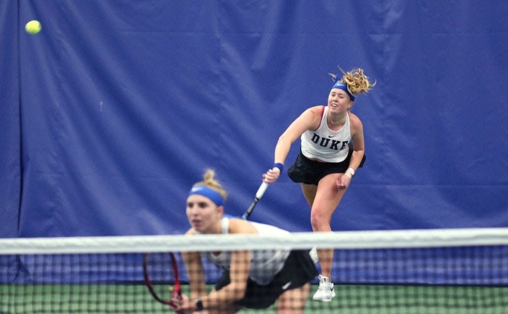 <p>Kaitlyn McCarthy helped the Blue Devils to a dominant performance this weekend.</p>