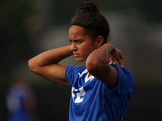 Freshman Kayla McCoy and the Blue Devils will look to break a long scoreless drought Sunday against No. 9 Virginia Tech.