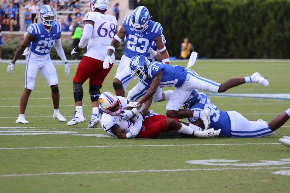 Duke's defense gave up four plays of 20 or more yards in the first half.