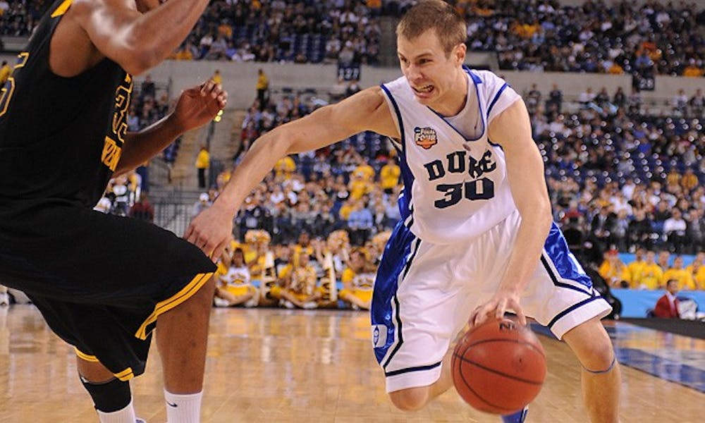 Senior Jon Scheyer and the Blue Devils dominated the Mountaineer backcourt and will need a similar effort against Butler’s staunch perimeter defense.
