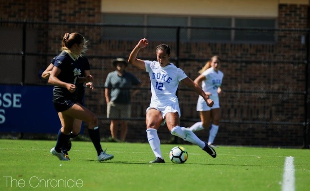 Kayla McCoy scored two goals to propel Duke to its 16th straight win.  