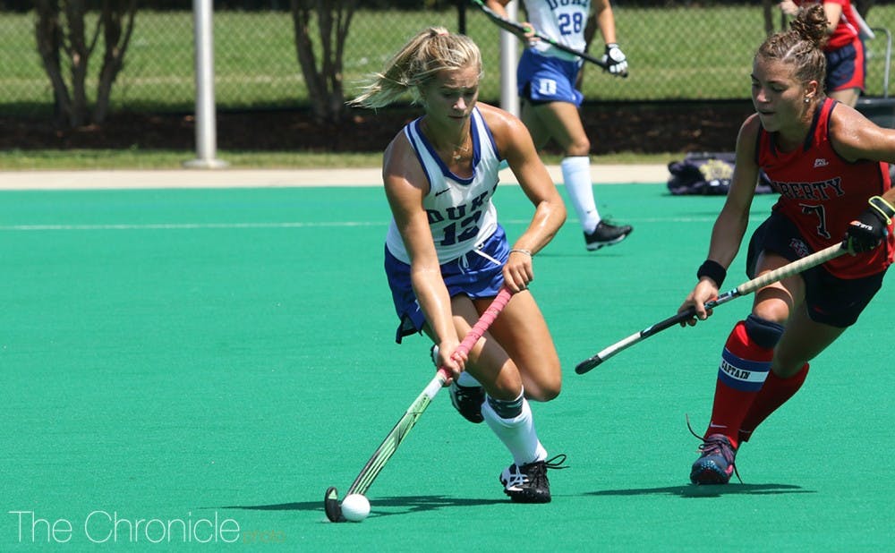 <p>Junior Margaux Paolino has been instrumental in driving Duke's impressive offensive unit.</p>