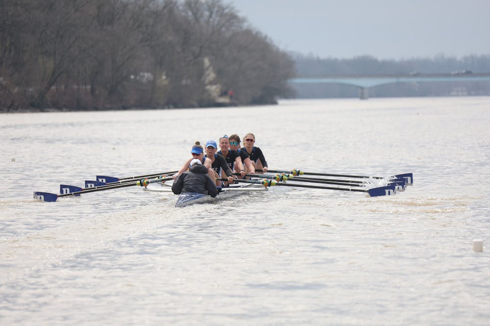 The 2V8 boat was one of multiple victories for the Blue Devils on the day. 