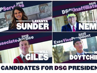 The four Duke Student Government candidates come from a variety of backgrounds.