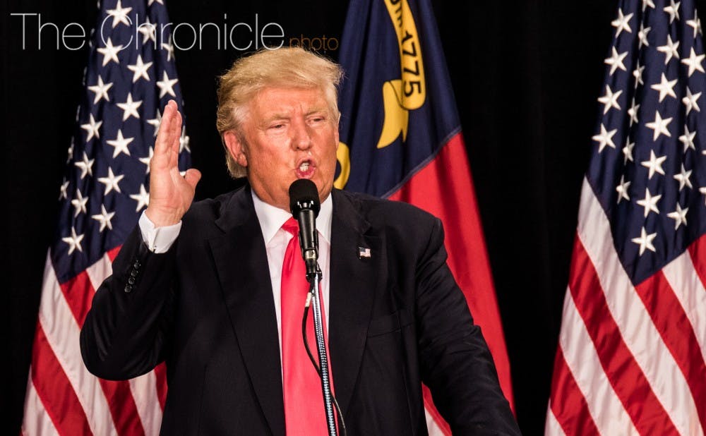 Donald Trump spoke at a rally in Winston-Salem Monday night,&nbsp;along with Gov. Pat McCrory.&nbsp;