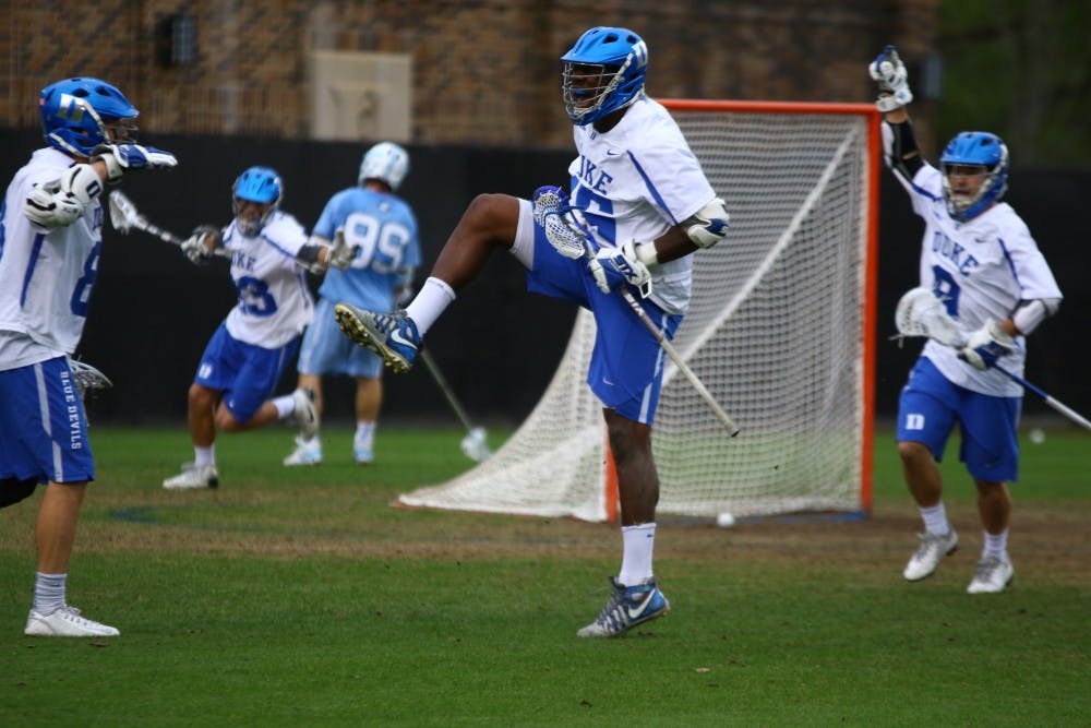 All-American midfielder Myles Jones had one of the best games of his illustrious career Friday, pouring in a career-high 11 points on five goals and six assists.&nbsp;