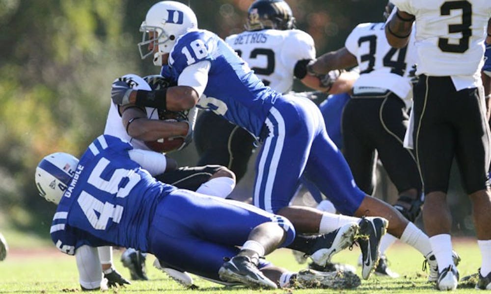 Donovan Varner caught seven passes for 123 yards against Elon. Saturday, he takes on the Wake Forest secondary.
