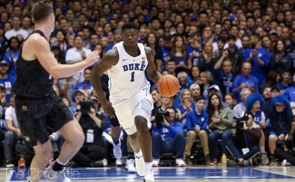 <p>Zion Williamson is dominating the competition this season.</p>