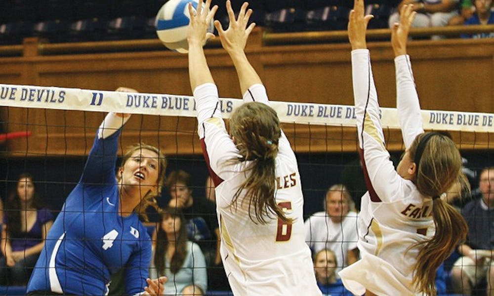 After sweeping Boston College Friday, Duke couldn’t keep its momentum going, losing to Maryland Sunday.