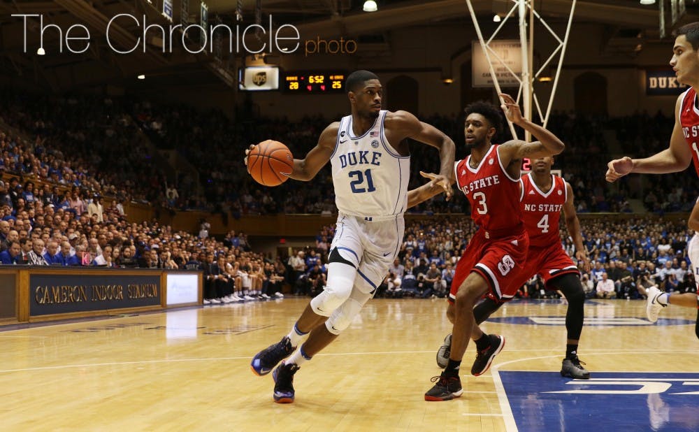 Graduate student Amile Jefferson and the Blue Devils will look to slow down a dangerous Wake Forest offense after allowing 84 points Monday night.