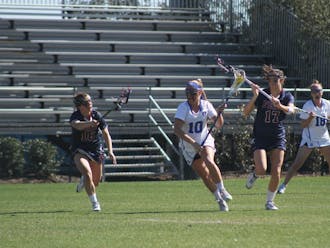 Sophomore Kyra Harney notched her fourth hat trick of the year in a 10-9 loss to Georgetown Wednesday.