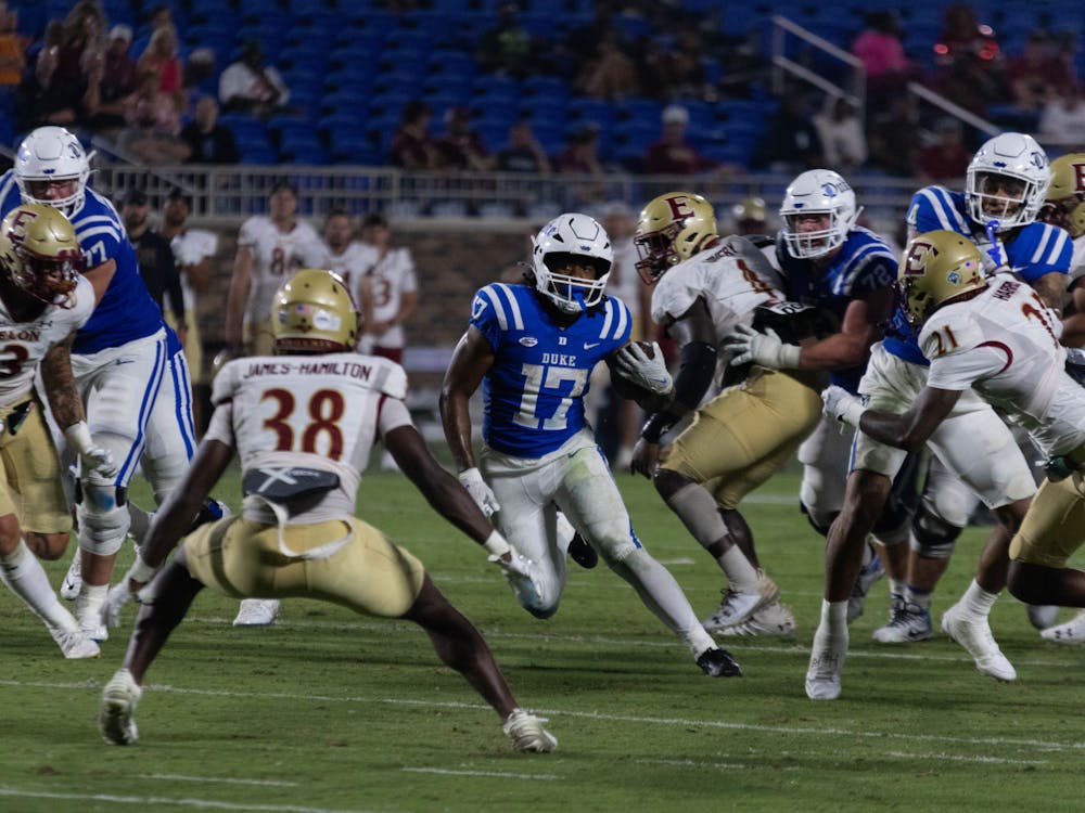 Star Thomas got the start for the Blue Devils at running back. 