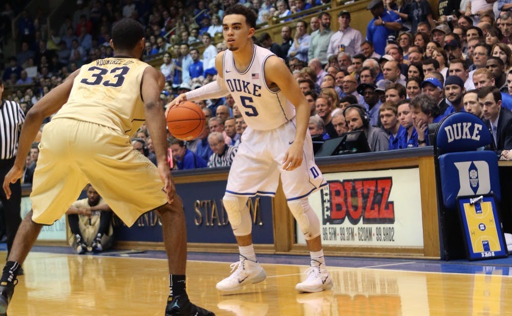 Freshman point guard Tyus Jones has started all 33 games for the Blue Devils heading into the NCAA tournament.