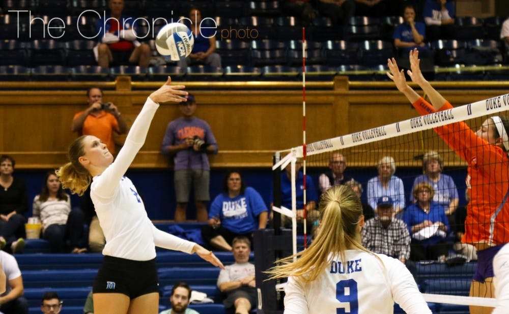<p>Sophomore Jessi Bartholomew finished with double-digit kills and helped lead Duke to its 10th win in 11 games.&nbsp;</p>