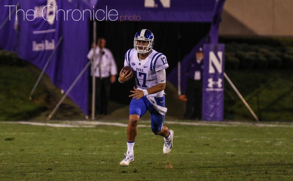 Daniel Jones and Duke's running backs ran for more than 100 yards but had several drives stall on the Northwestern side of the field.&nbsp;