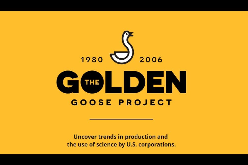<p>The term golden goose represents the fundamental scientific concept that a company uncovers through research, whereas golden eggs are the patents that the company&nbsp;develops.</p>