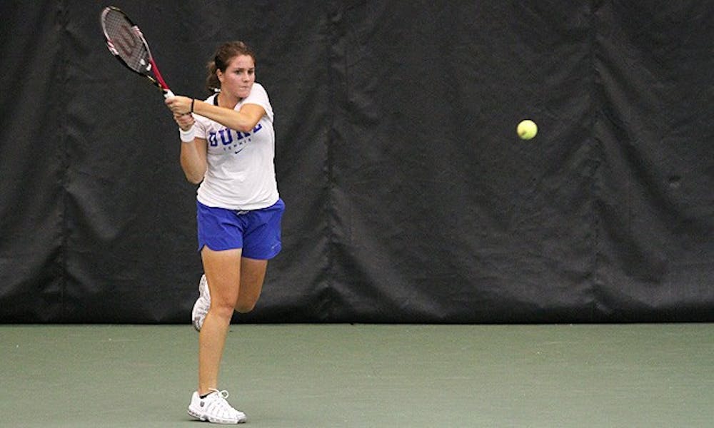Ester Goldfeld teamed with Beatrice Capra to advance to the finals, where the duo fell to Clemson’s Keri Wong and Josipa Bek.