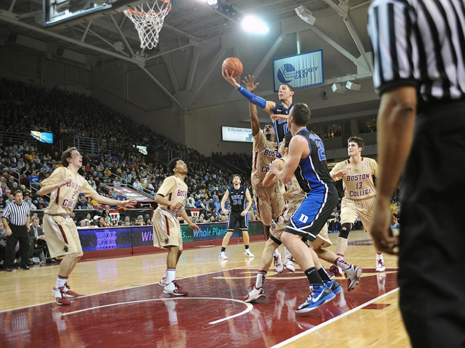 Austin Rivers led Duke with 16 points and seven rebounds in a dominant 75-50 win over Boston College Sunday evening.
