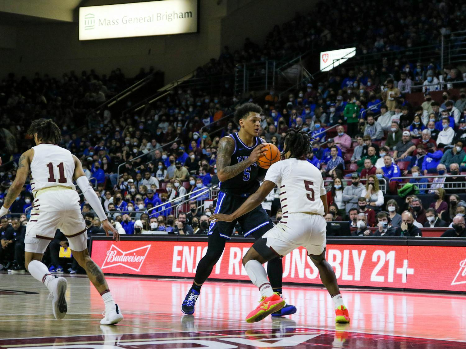 The Blue Devils took down the Boston College Eagles, 72-61, improving to 21-4.
