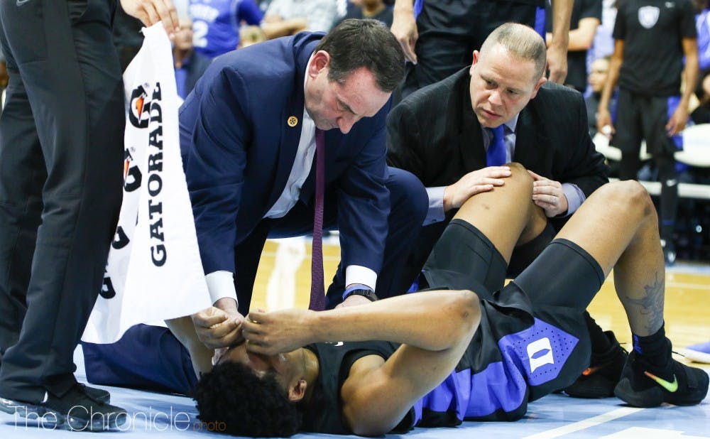 Junior forward Marques Bolden sustained a knee injury against North Carolina.
