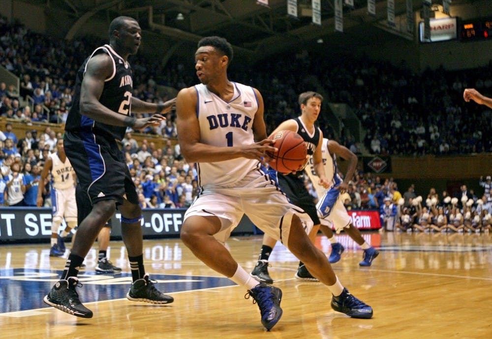 Freshman Jabari Parker led the way for Duke with 10 rebounds as the Blue Devils won the battle on the glass 42-28i Monday's win against UNC-Asheville.