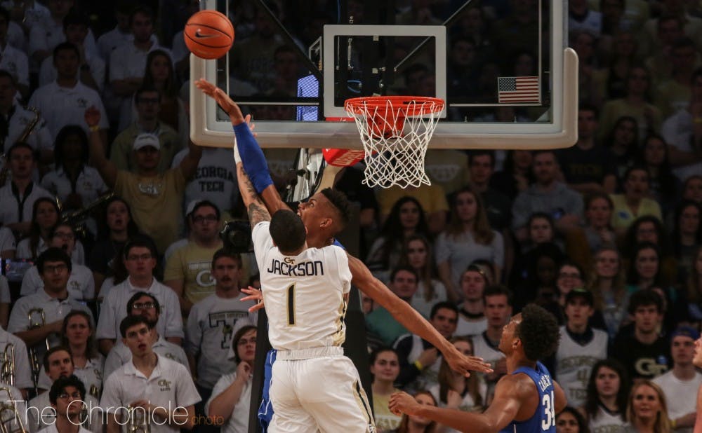 <p>The Blue Devils turned Georgia Tech away repeatedly in the paint.</p>