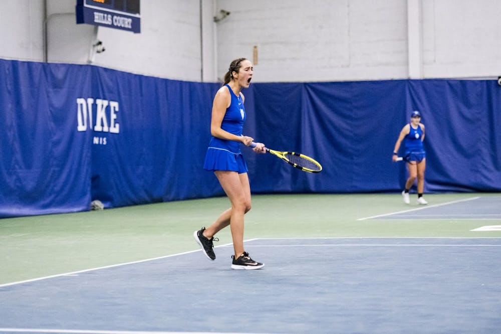 In the hardest match the Blue Devils have played thus far, graduate student Georgia Drummy clinched the victory after a comeback in the third set. 