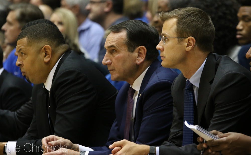<p>Mike Krzyzewski and his coaching staff added the first piece of their 2019 recruiting puzzle Sunday night with the addition of Joey Baker.</p>
